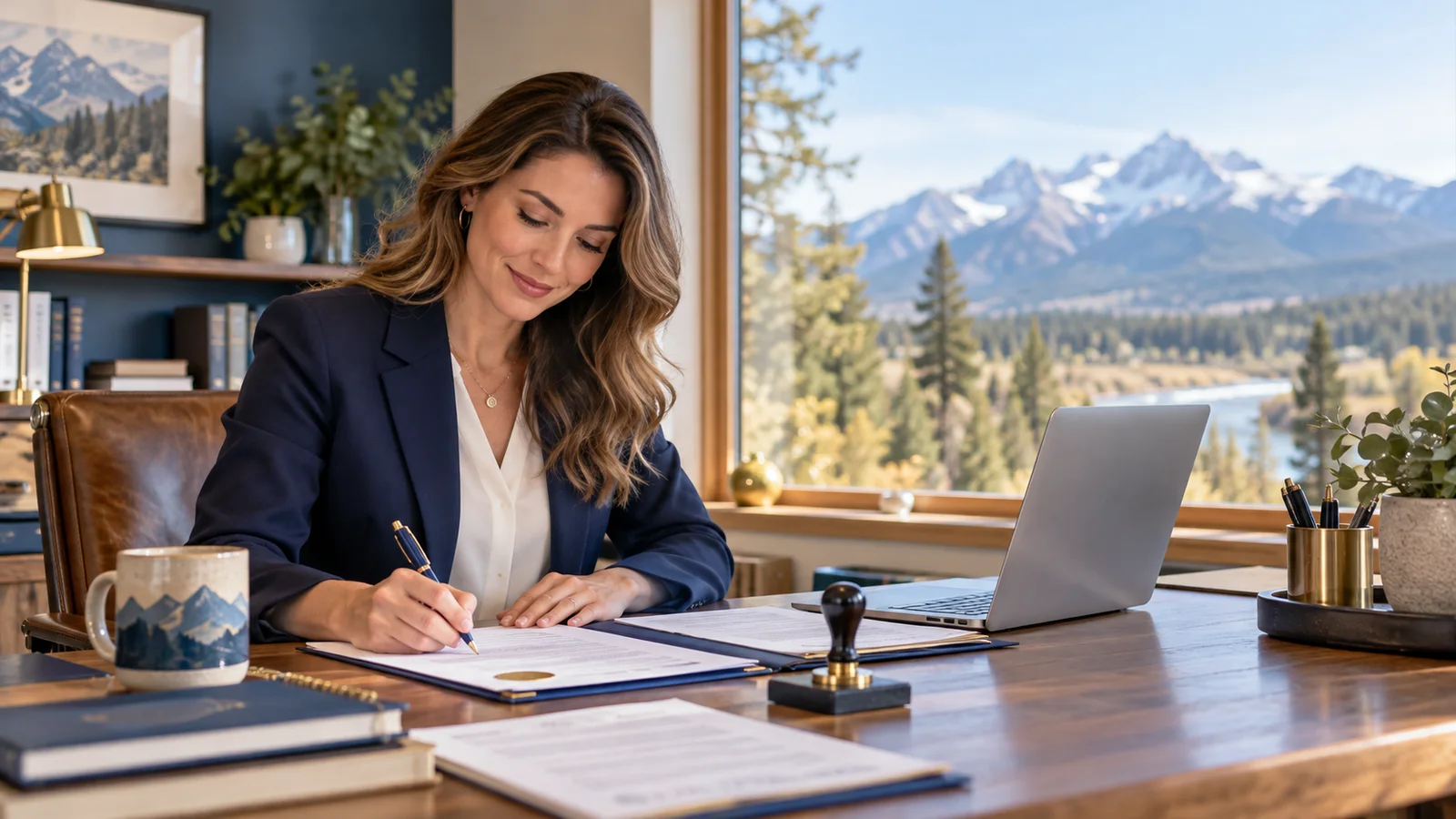Professional studying Montana notary material